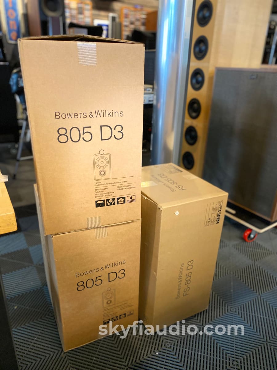 Bowers & Wilkins 805D3 Stand Mounted Speakers In Rosenut Complete!