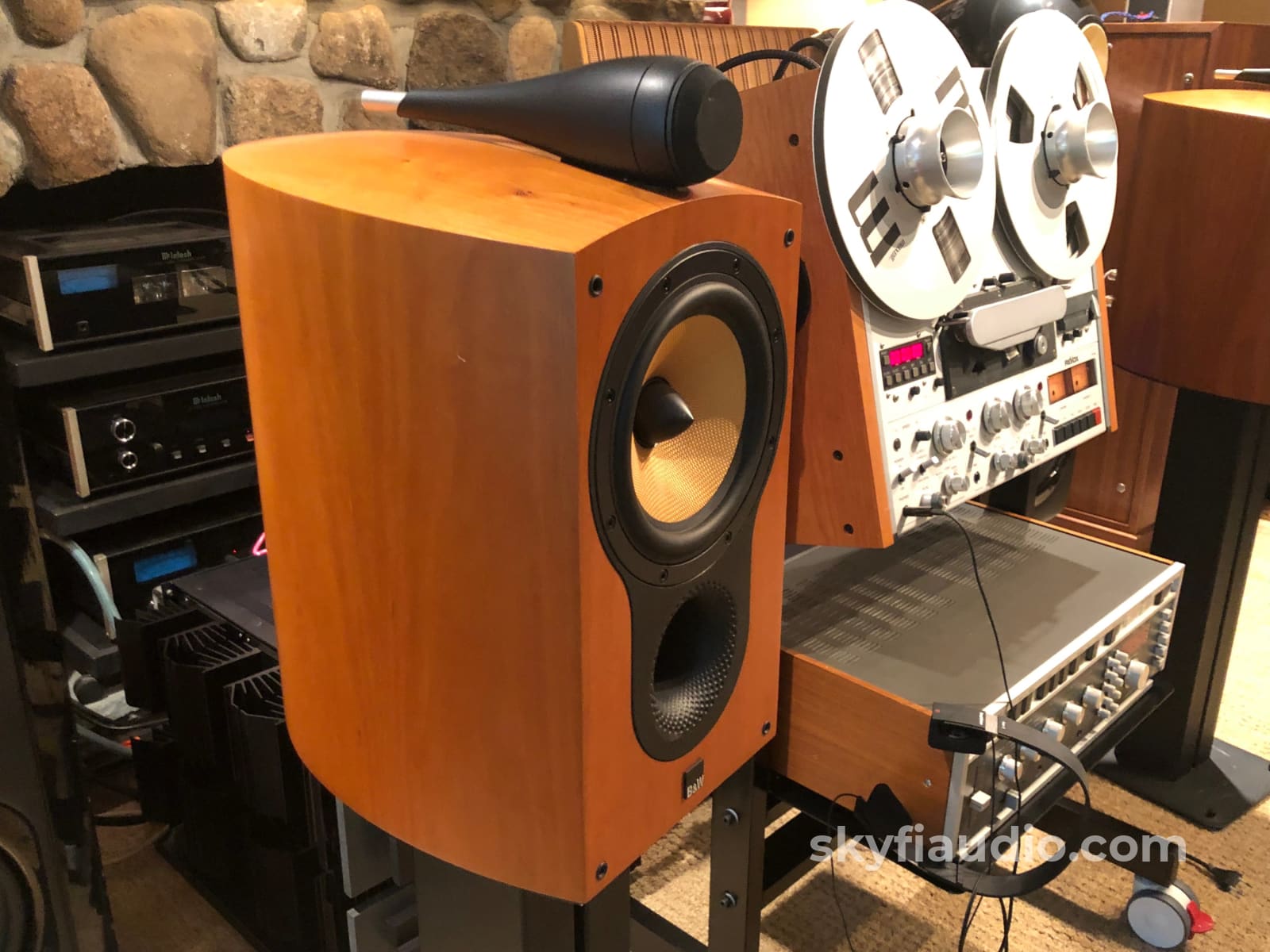 B&W (Bowers and Wilkins) Nautilus 805S Speakers in a Cherrywood Finish