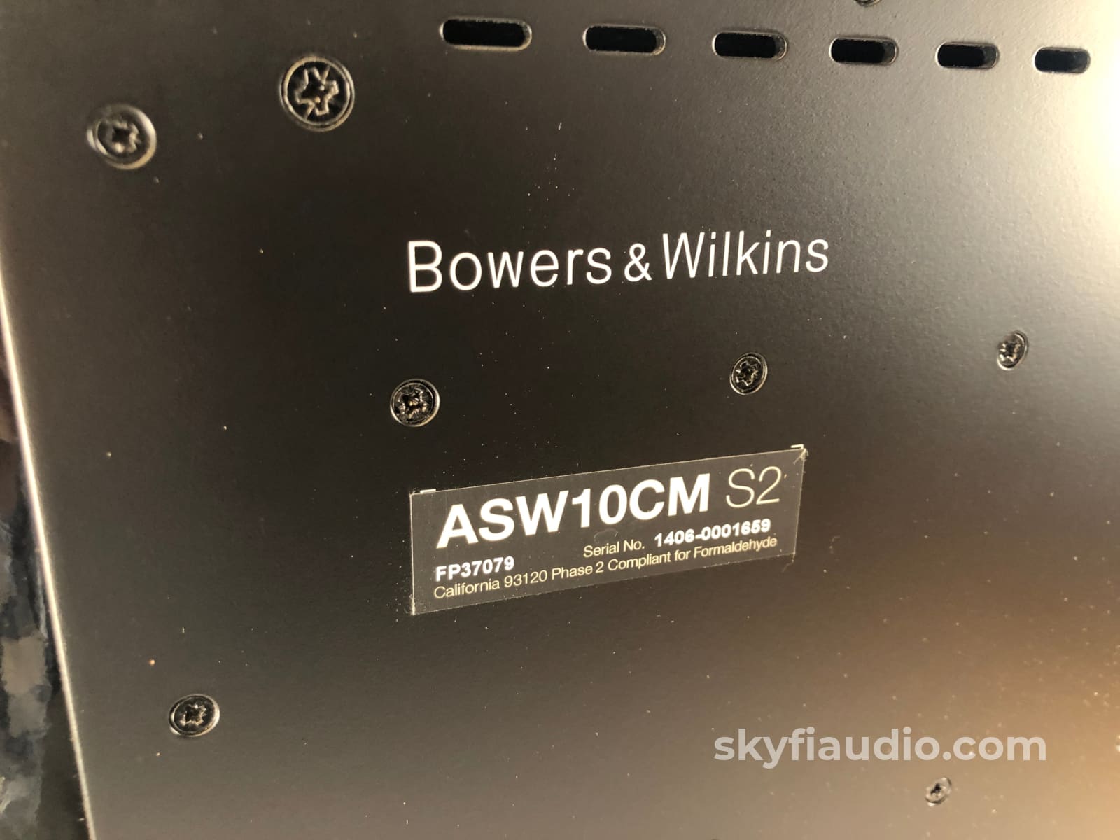 B&W (Bowers & Wilkins) Asw10 Cm S2 Subwoofer (S2 Is The Later Version) - In Gloss Black Speakers