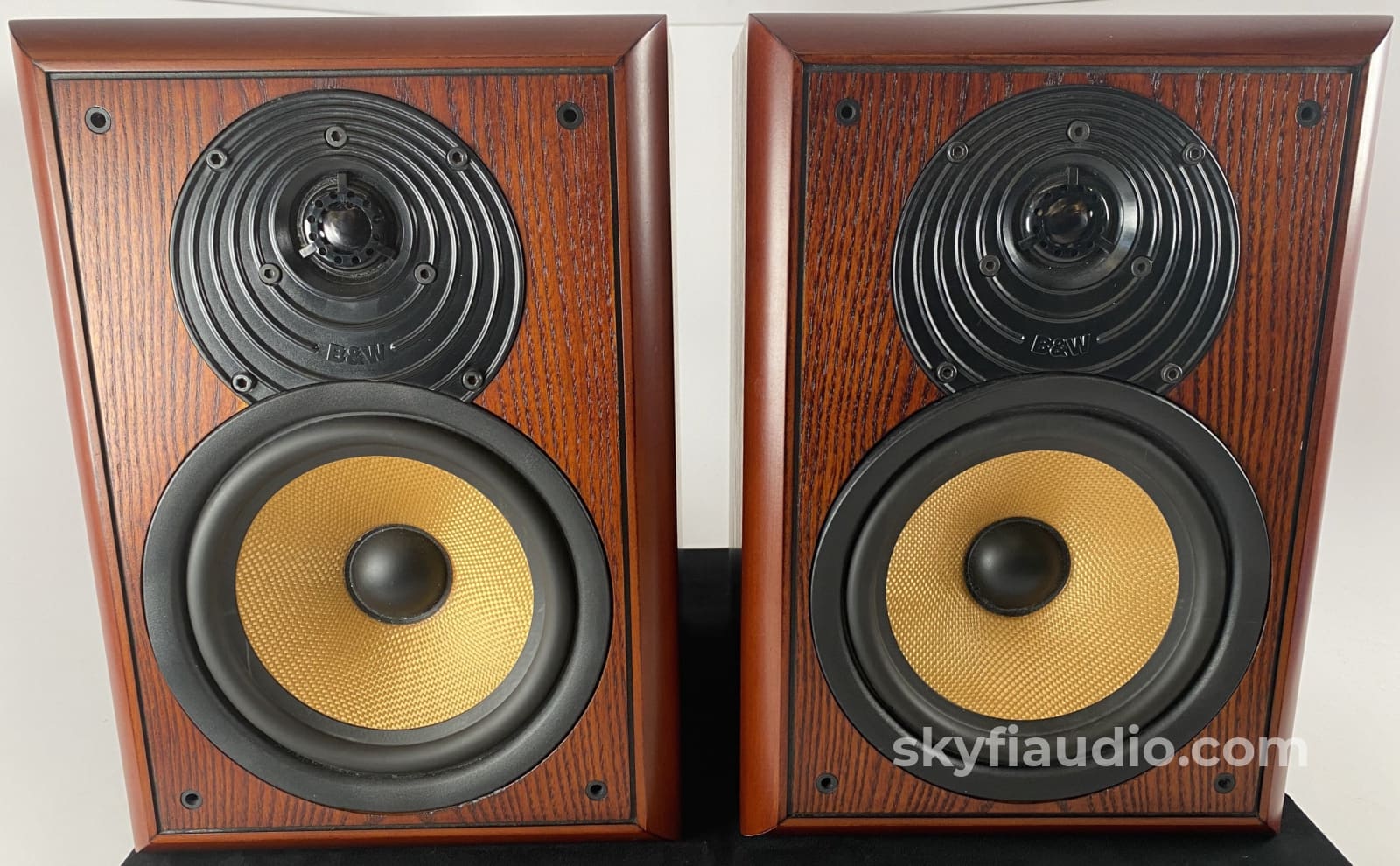 B&W (Bowers & Wilkins) CDM 2 Bookshelf Speakers - Very Desirable Cherr