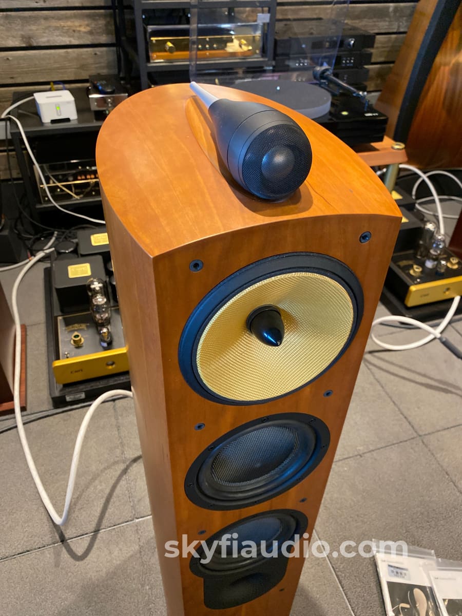 B&W Nautilus 804 Speakers in Gorgeous Cherry Finish - Complete Set