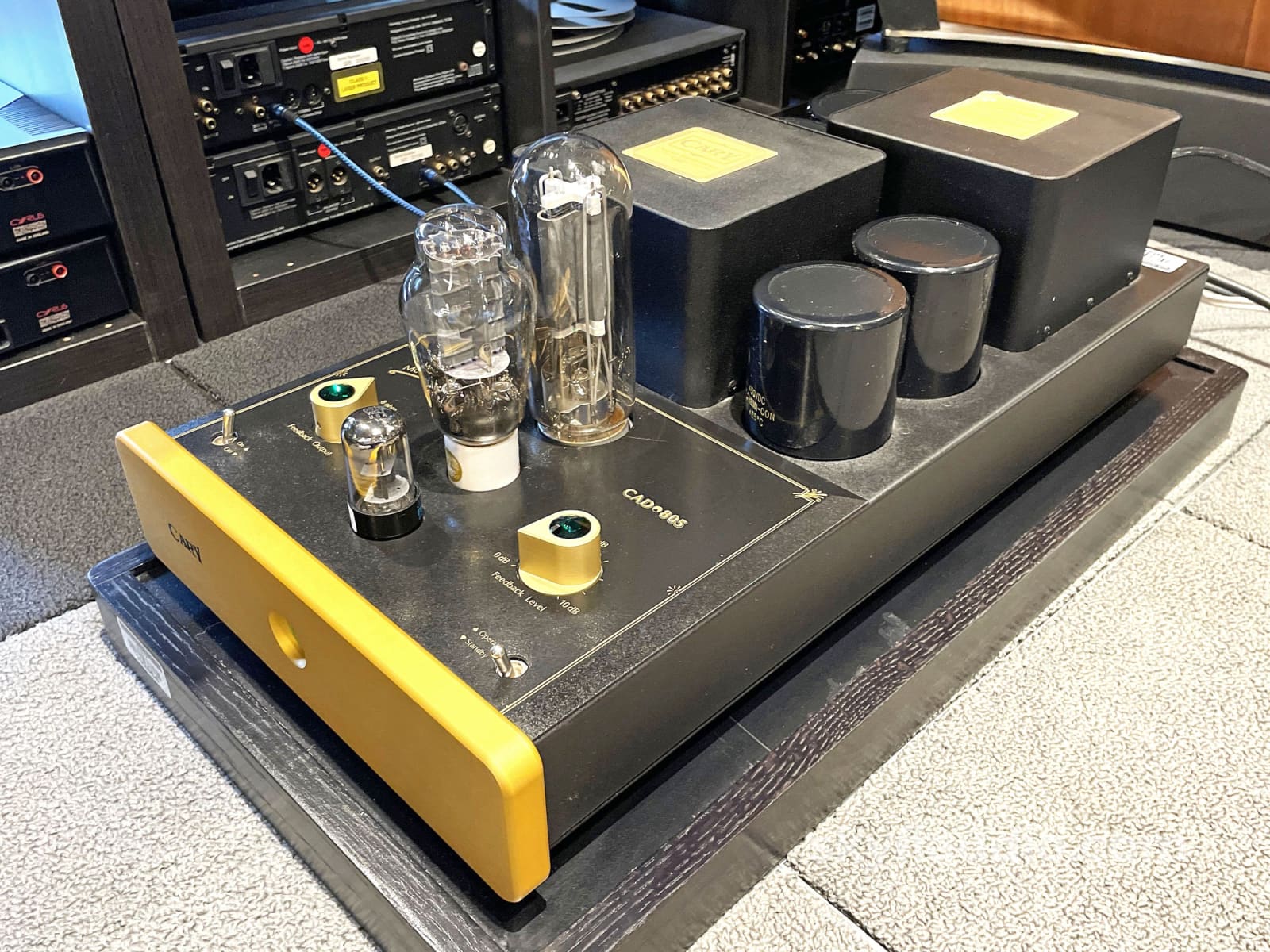 Cary Audio Design Cad-805 - Single-Ended Tube Monoblock Amplifiers With Matching Stands Amplifier