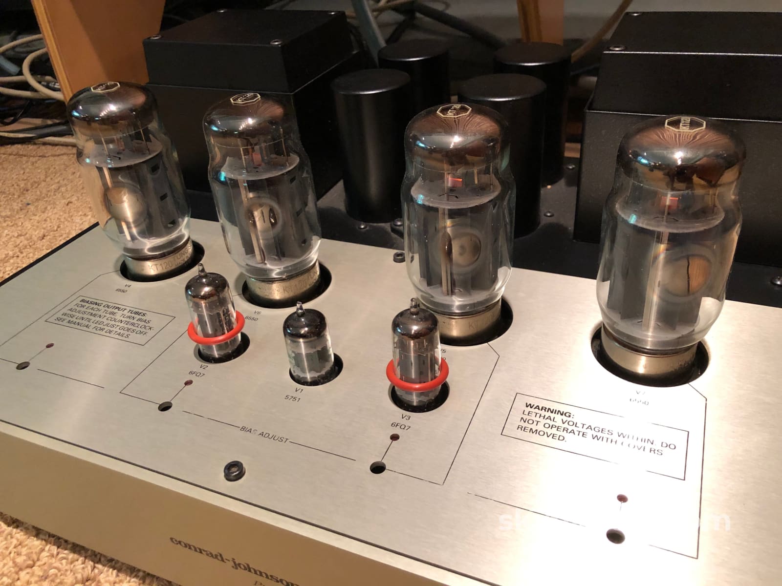 Conrad-Johnson Premier Twelve Tube Monoblock Amplifiers - With C1 Teflon Upgrade And Kt120S