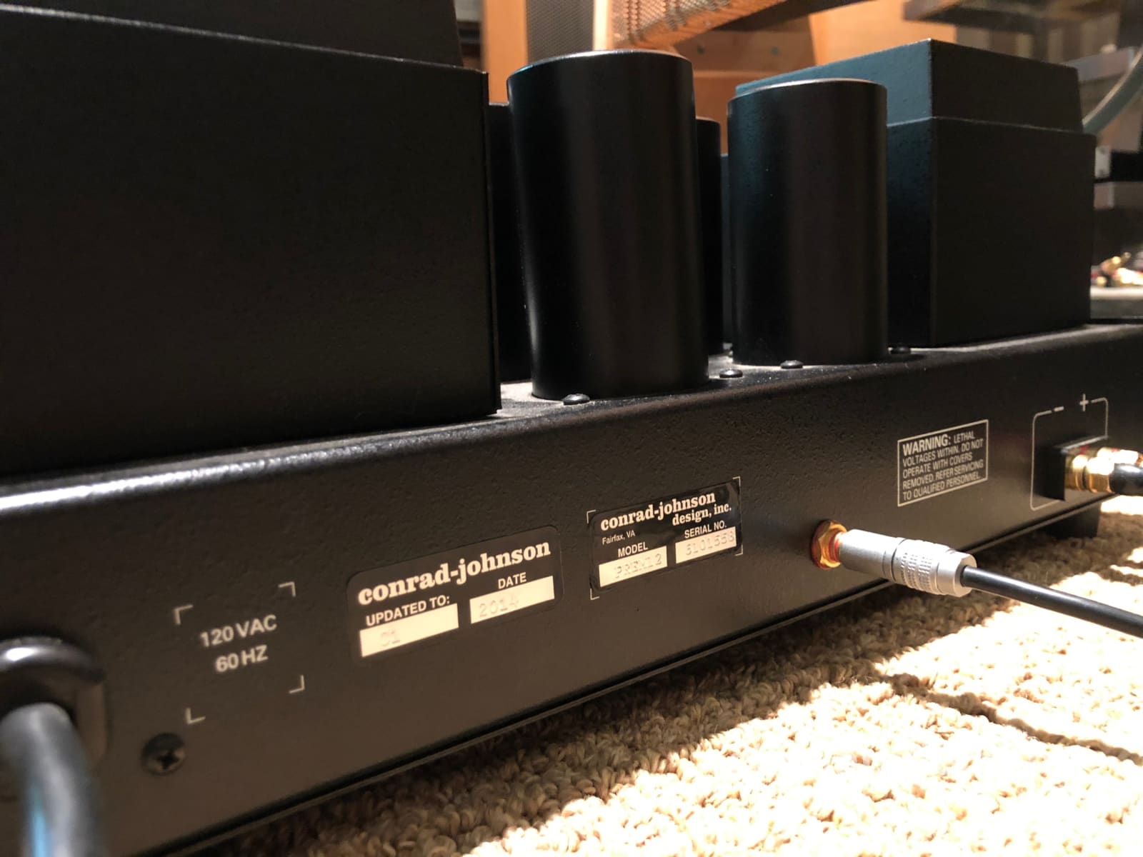 Conrad-Johnson Premier Twelve Tube Monoblock Amplifiers - With C1 Teflon Upgrade And Kt120S