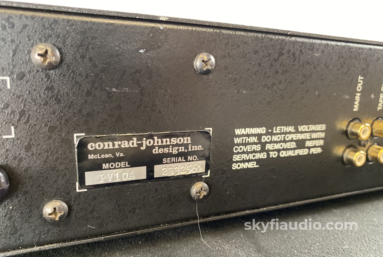 Conrad Johnson Pv10A All Tube Preamp With Phono Input Preamplifier
