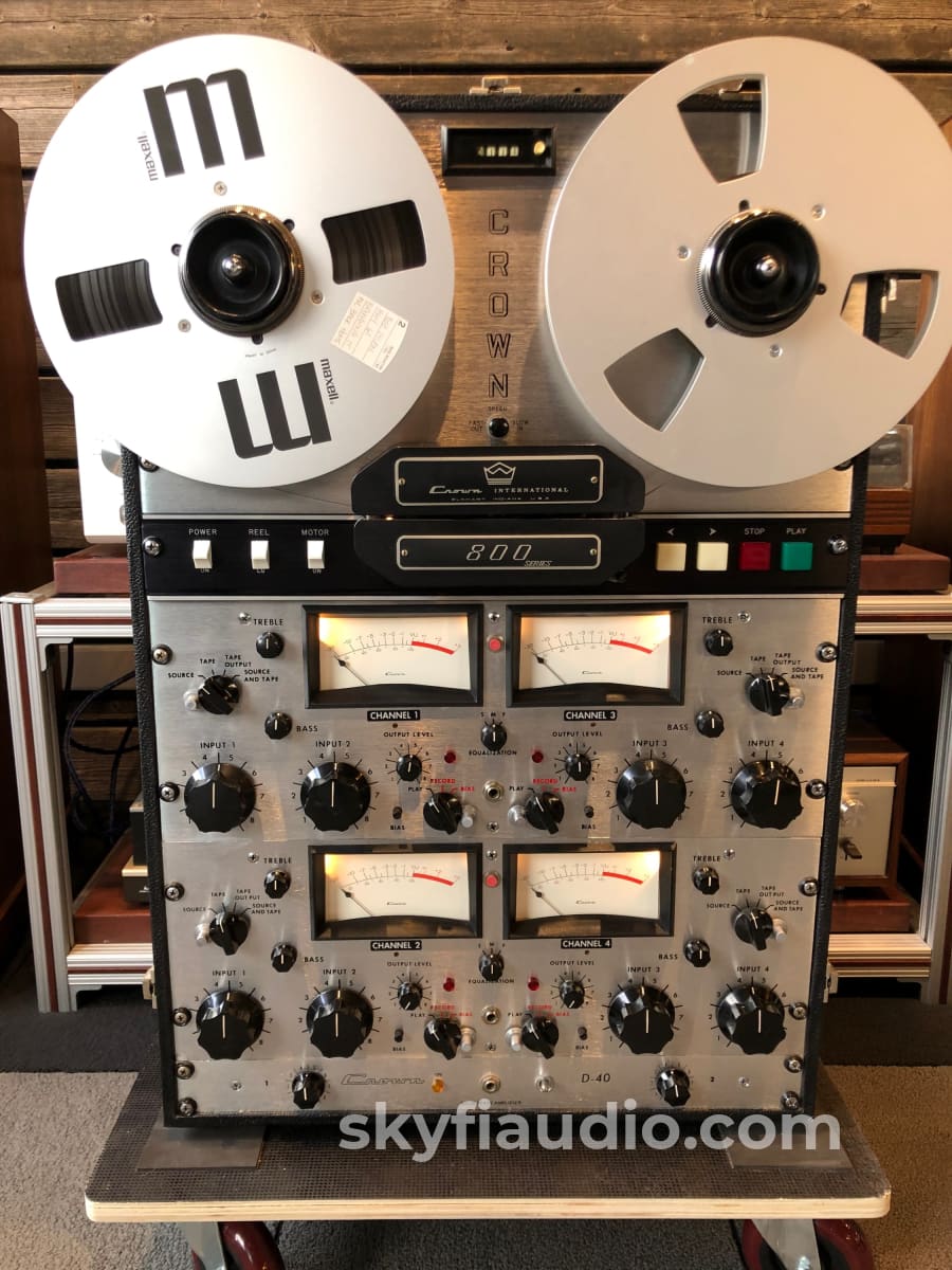 Crown Cx844 Reel To - Meticulously Restored With Road Case And Matching D-40 Amplifier Tape Deck