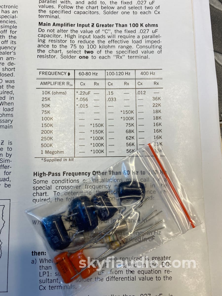 Dahlquist Dq-Lp1 Electronic 2-Way Crossover Accessory