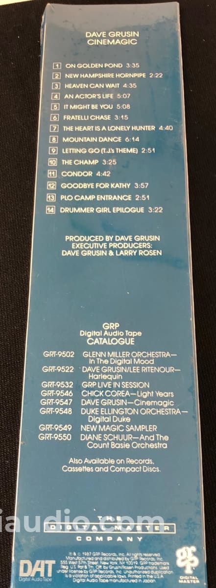Dave Grusin - Cinemagic New Pre-Recorded Dat Tape Music