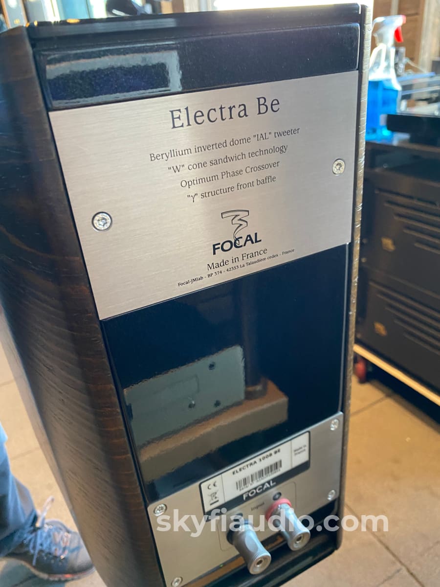 Focal Electra 1008 Be - Dark Walnut W/Focal Stands Beryllium Tweeters Speakers