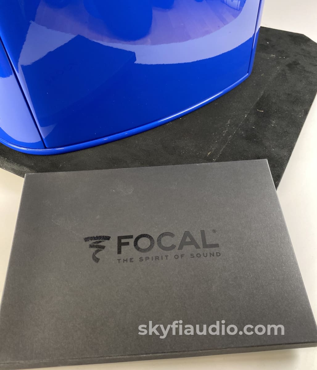 Focal Sopra No. 1 Speakers - Audi Blue Finish Perfect And Like New With Boxes Paperwork