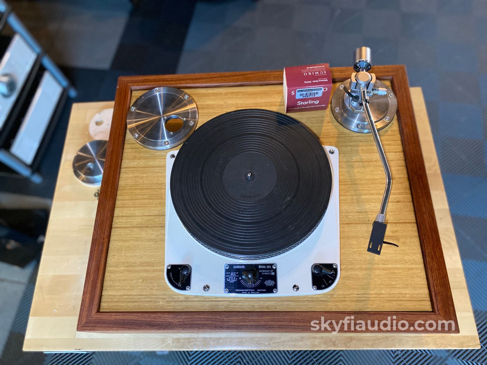 Garrard 301 Skyfi Custom Dual Tonearm Turntable With 12 Abis Arm And New Sumiko Starling