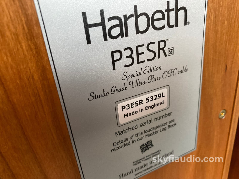 Harbeth P3Esr Se (Special Edition) Bookshelf Speakers Like New And Sweet