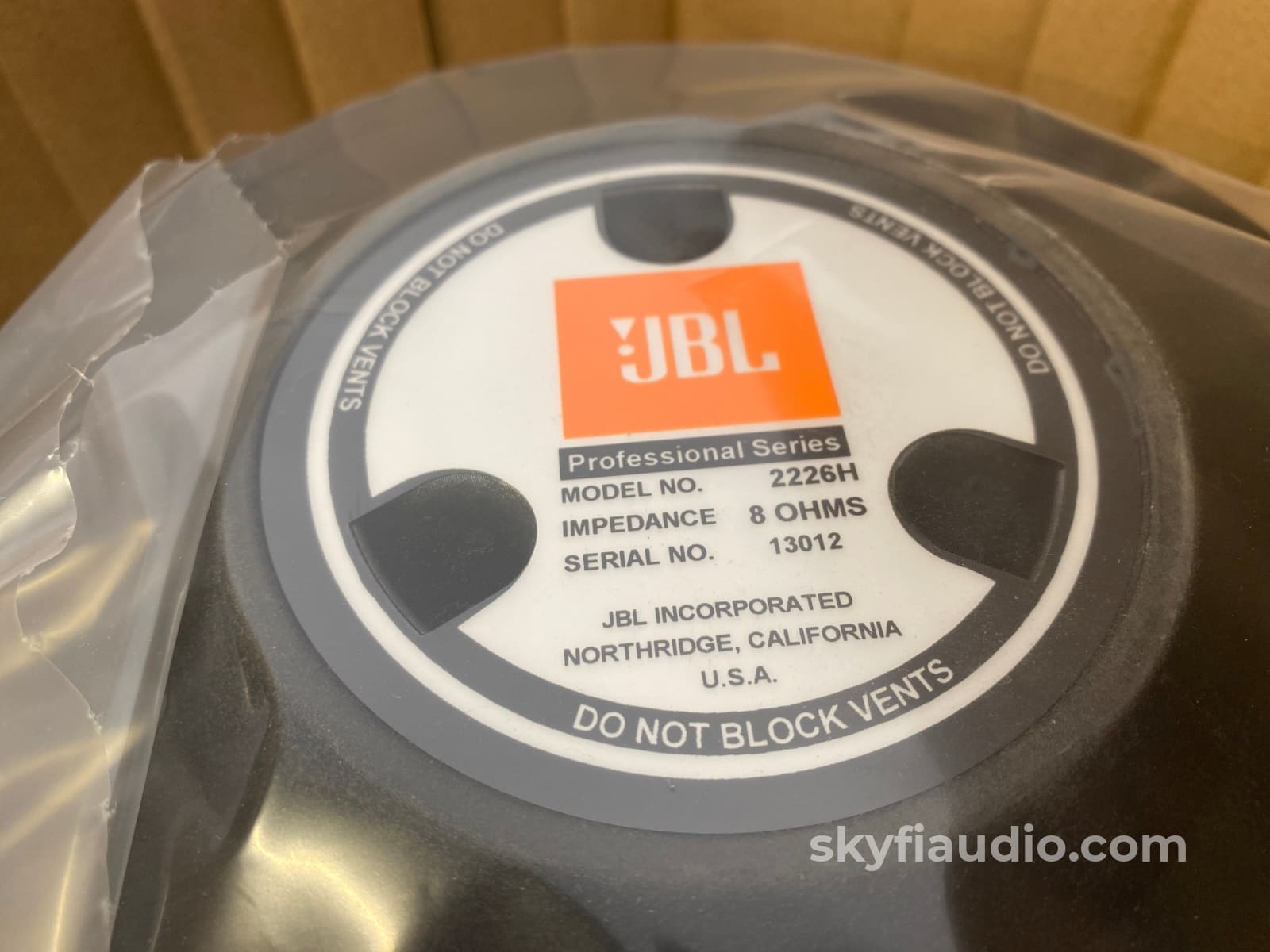 Jbl 2226H 15 Woofer Pair New Old Stock (Nos) Usa Made Speakers