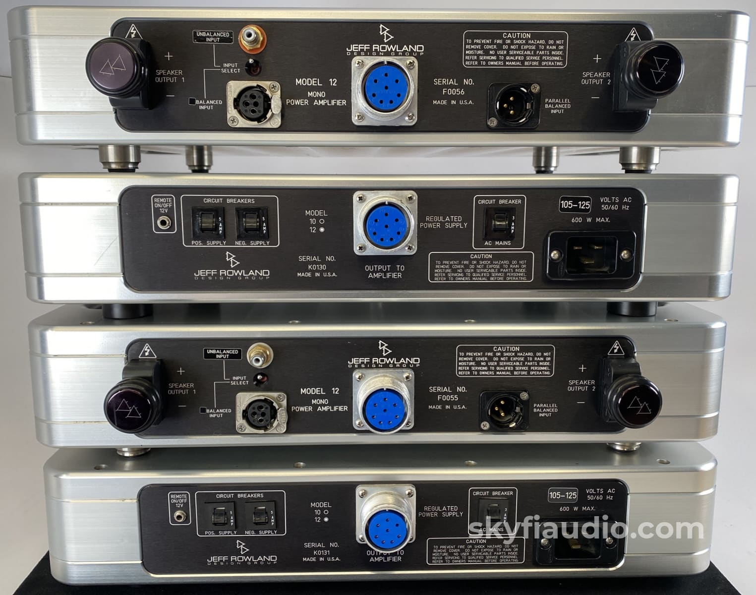 Jeff Rowland Model 12 - Four Piece Monoblock Amplifiers Wow Amplifier