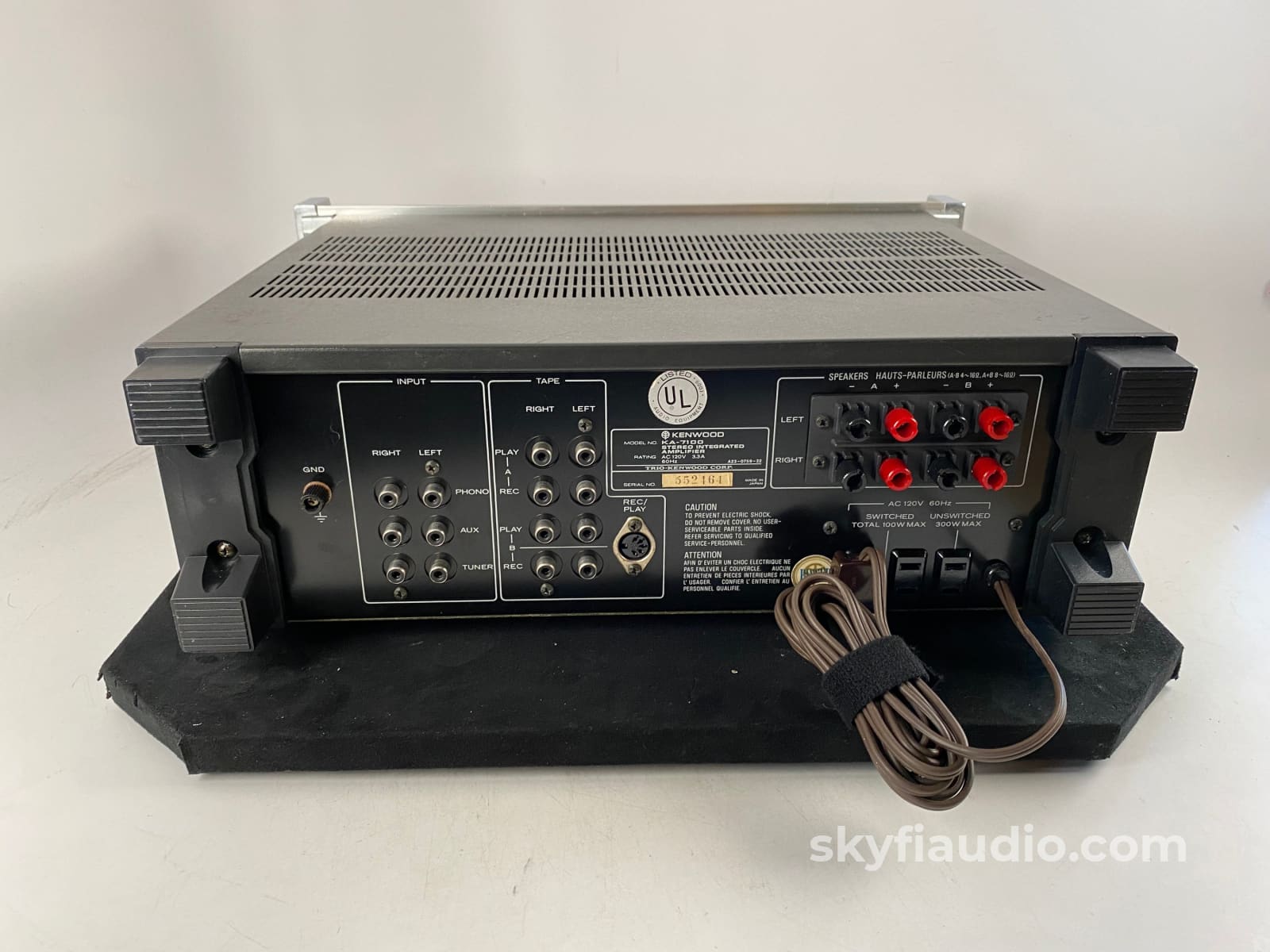 Kenwood Ka-7100 Vintage Dc Stereo Integrated Amplifier W/Rack Handles - Serviced