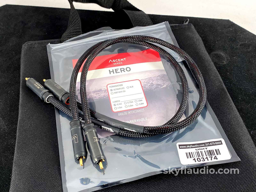 Kimber Kable - Hero RCA Cables With WBT Connectors - 0.5M, New