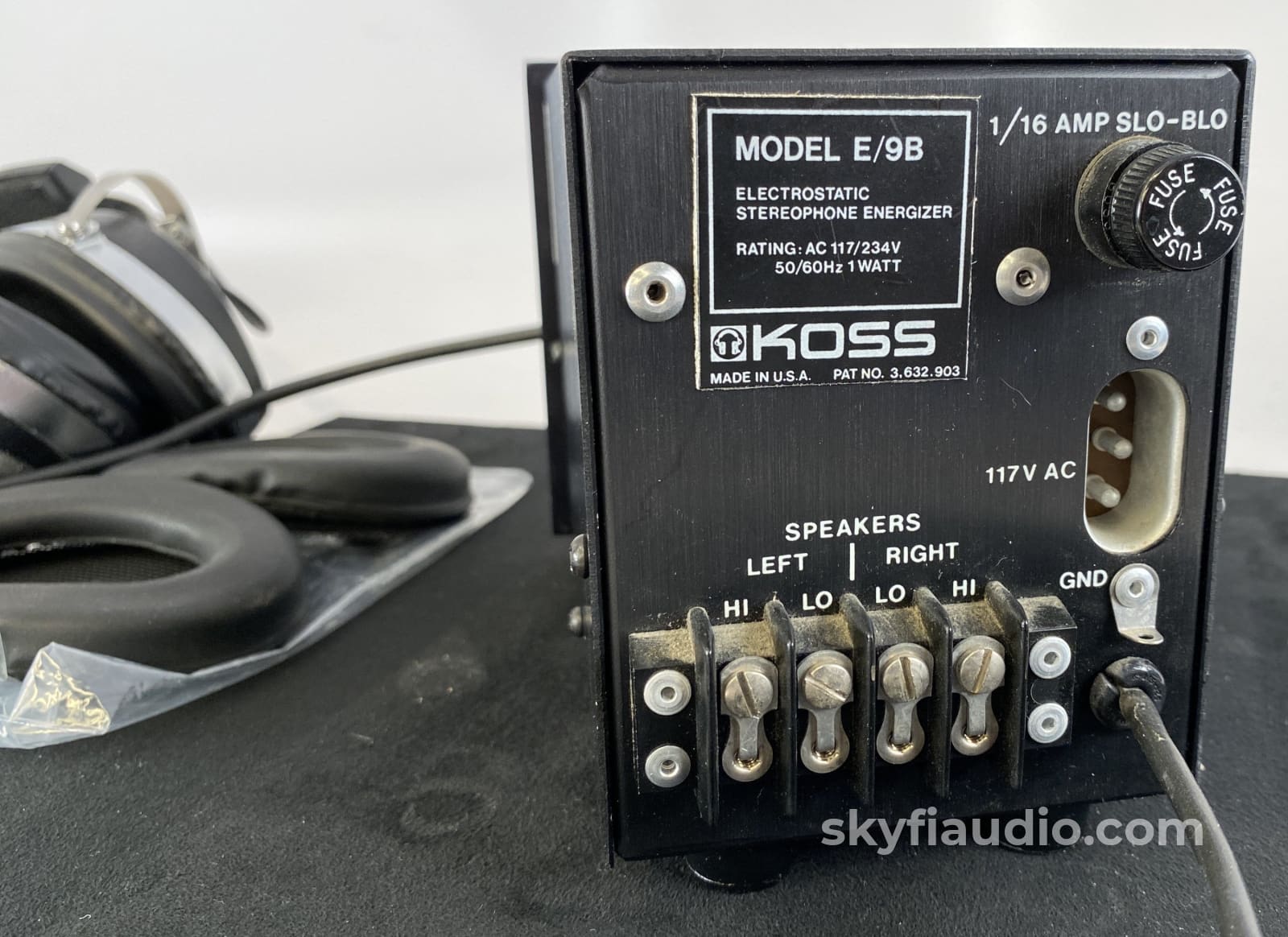 Koss Vintage Studio Monitor/Esp.9B Electrostatic Headphones + E/9B Energizer New Pads