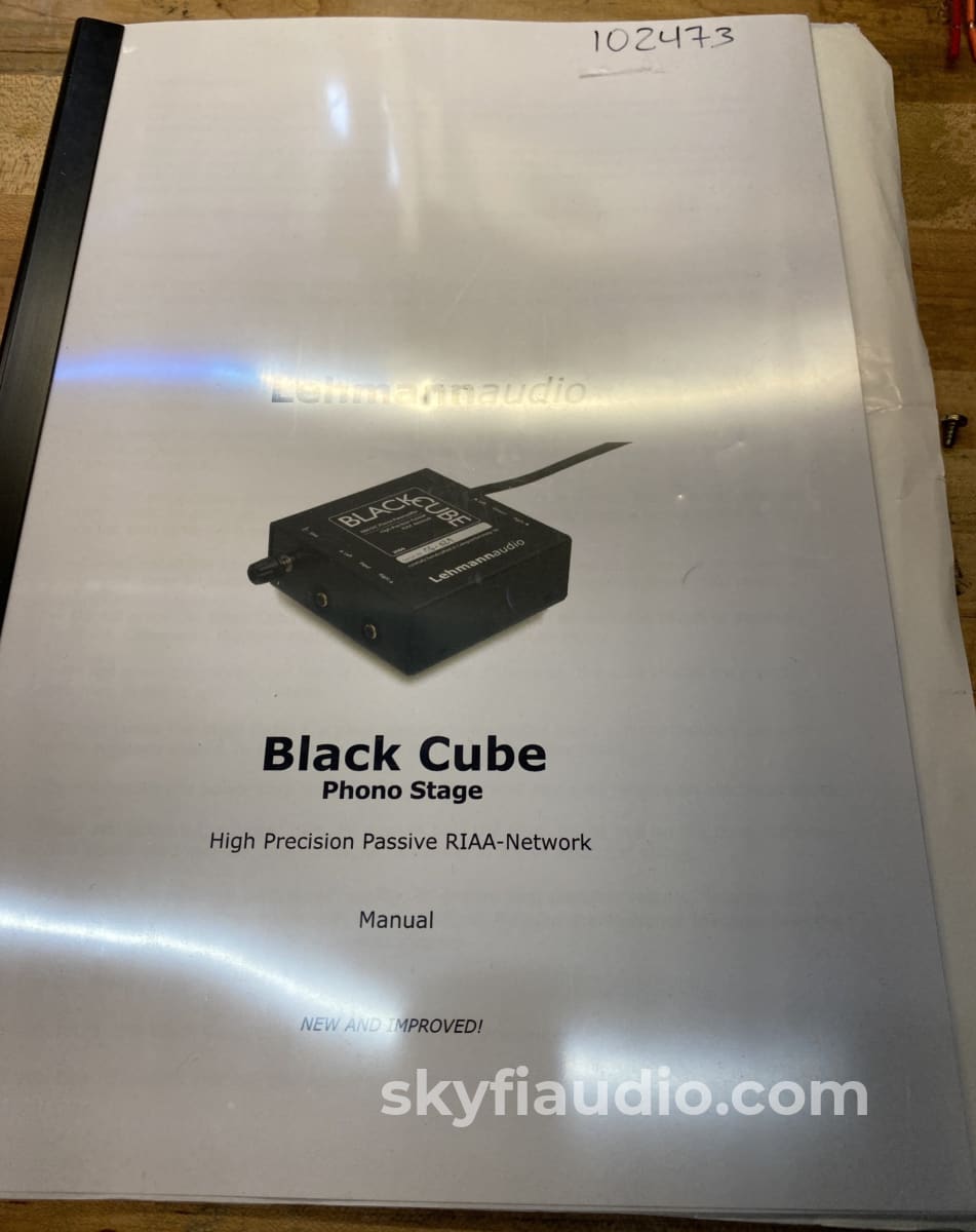 Lehmann Audio Black Cube Se Phono Preamplifier W/Pwx Upgraded Power Supply
