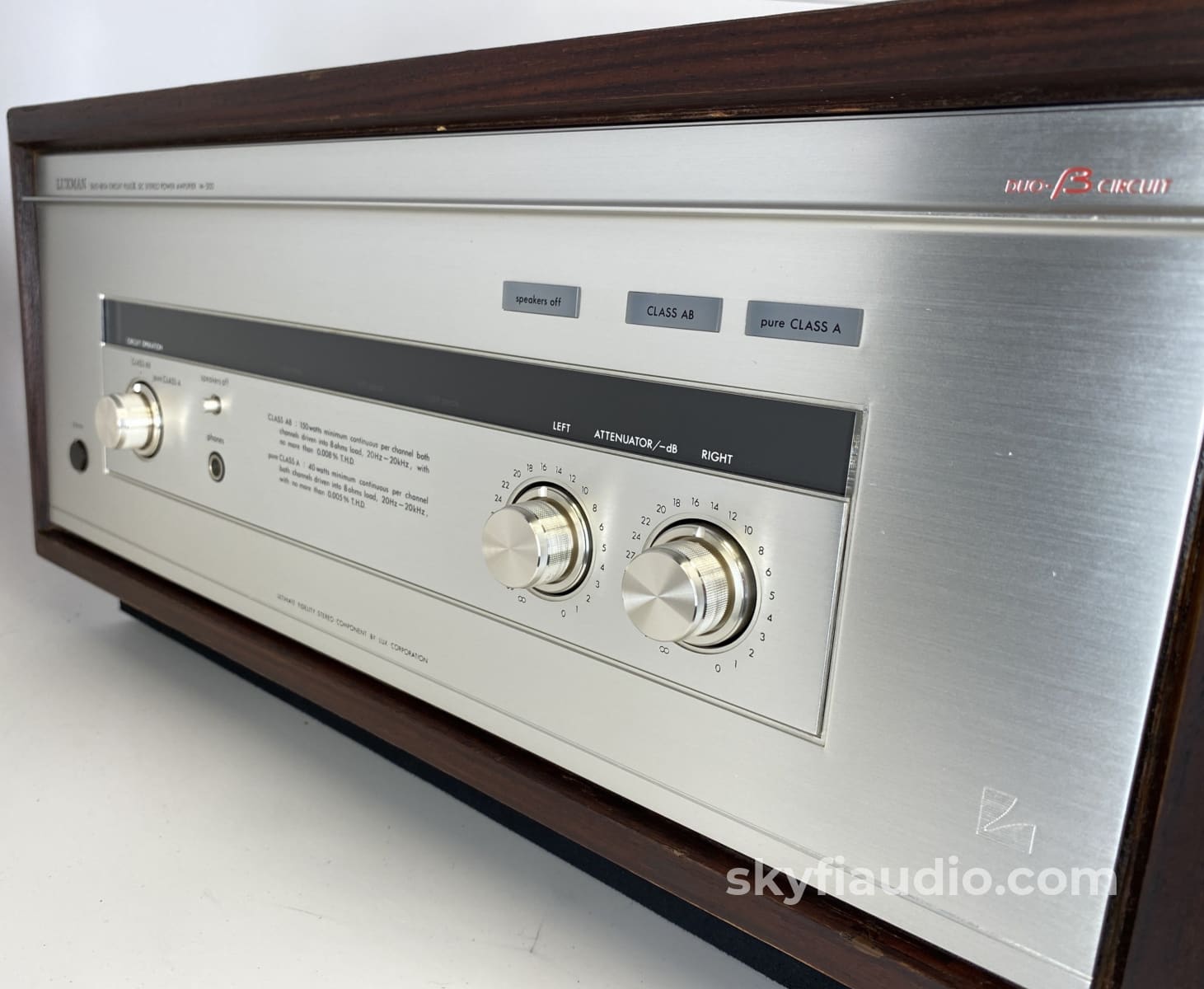 Luxman M-300 Vintage Solid State Amplifier - Serviced Plus Refinished Cabinet Gorgeous!