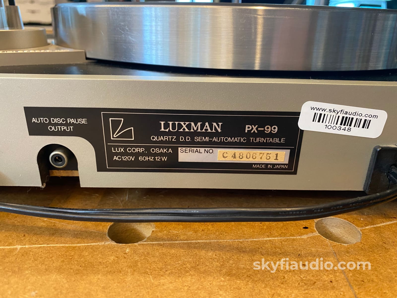Luxman Px-99 Vintage Semi-Automatic Turntable With Grado Zf3 Cartridge