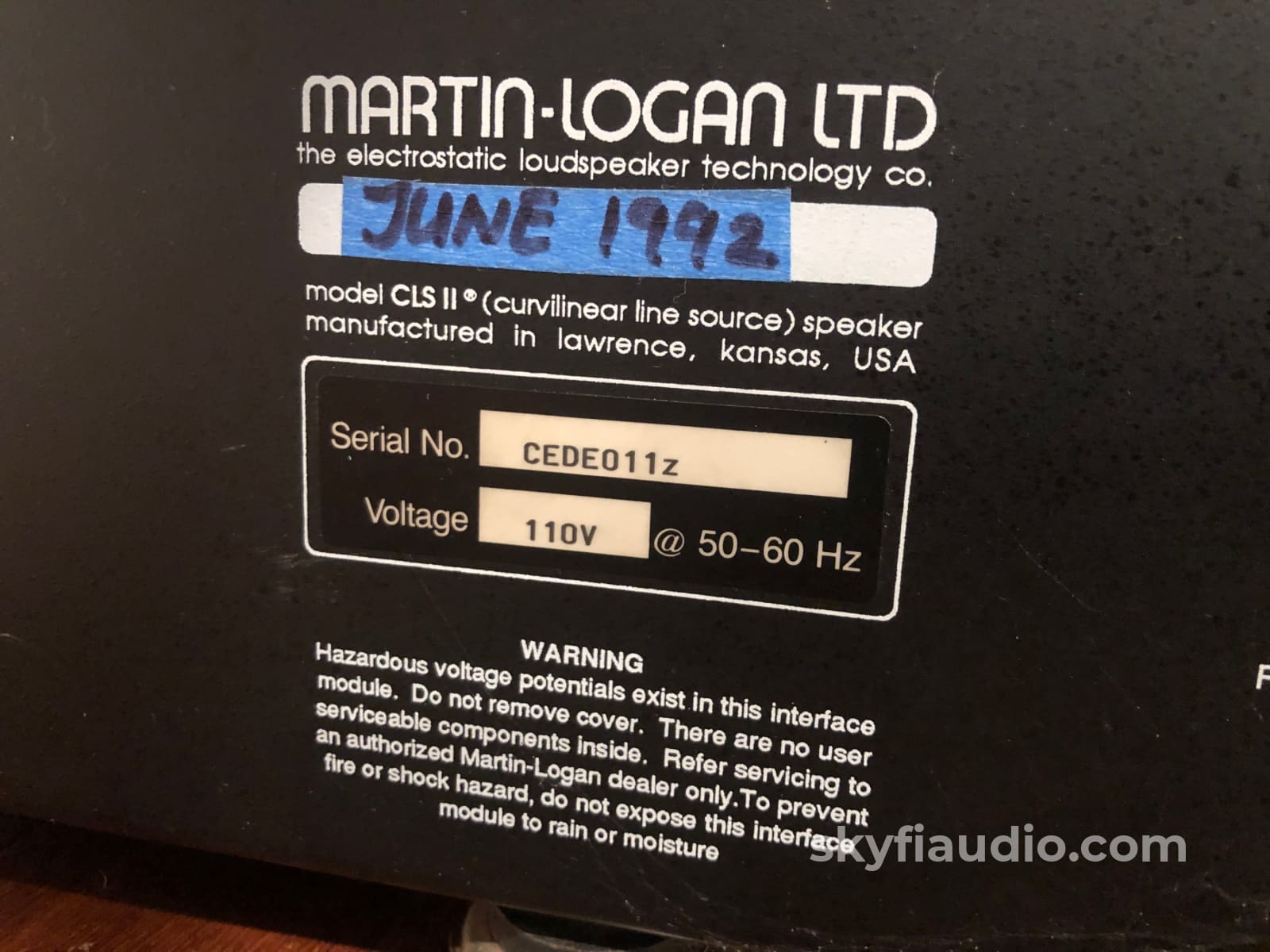 Martin Logan Cls Iiz Speakers - The Best Vintage Electrostatic