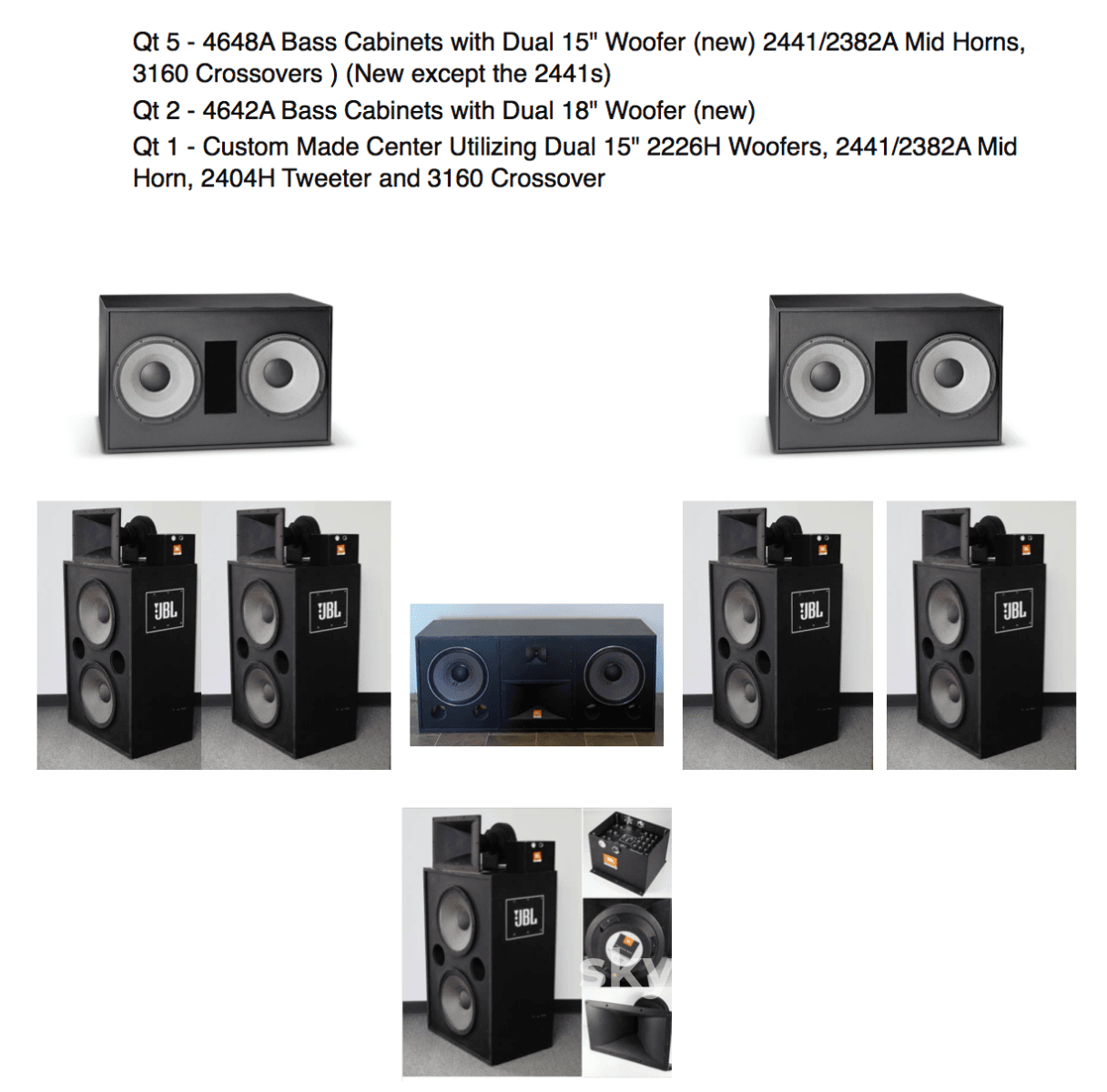 Massive Jbl Professional 6.2 Home Theater Speaker System - New! Speakers