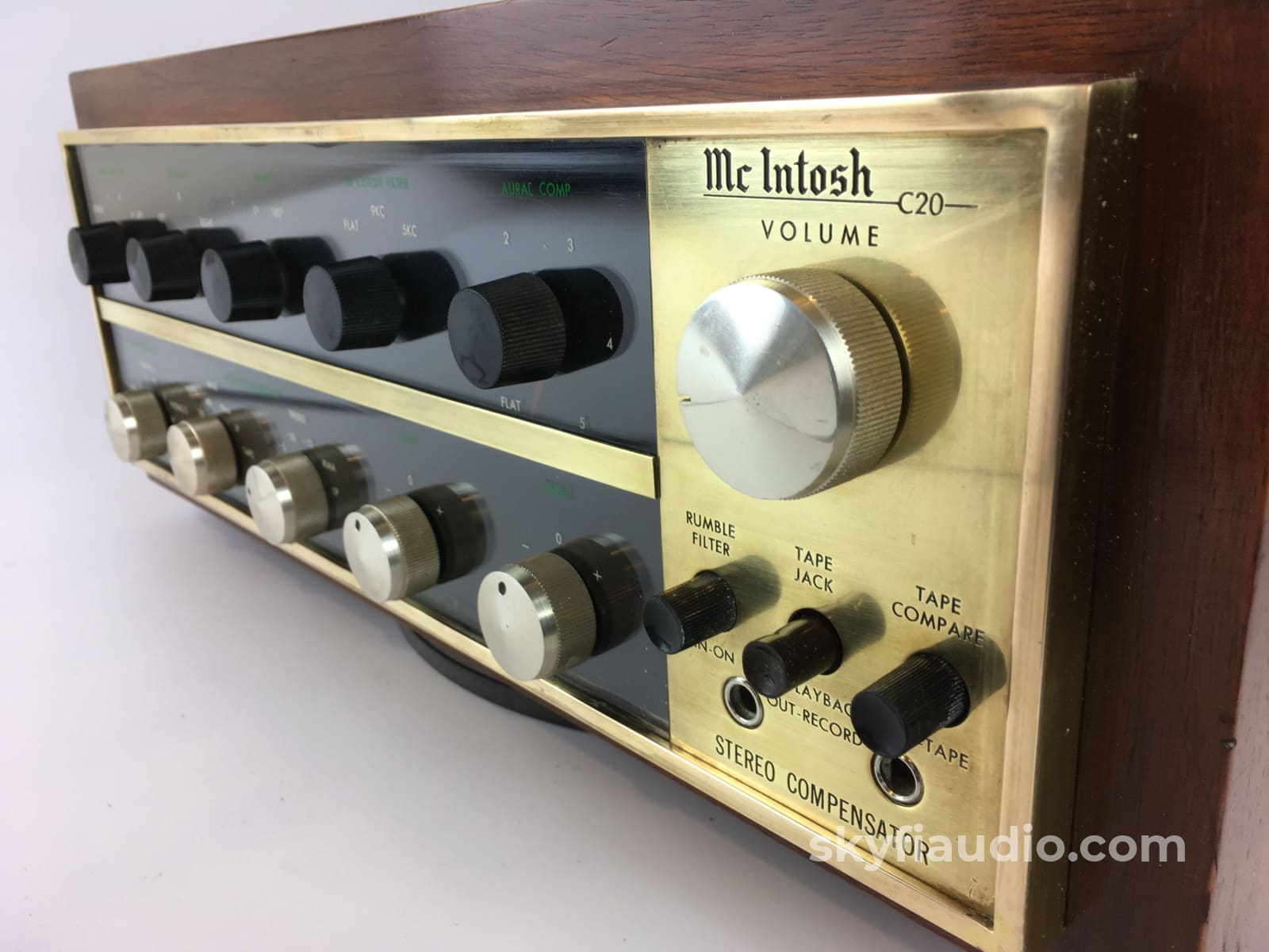 Mcintosh C20 Stereo Tube Preamp In Rare Brass Collectable And Serviced Preamplifier