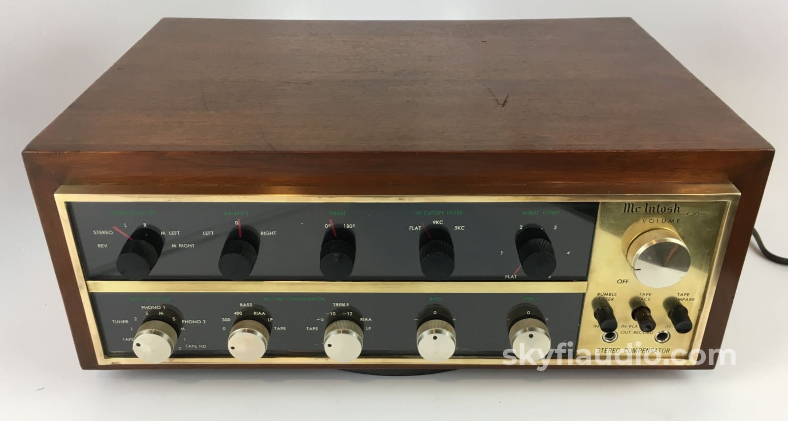 Mcintosh C20 Stereo Tube Preamp In Rare Brass Collectable And Serviced Preamplifier