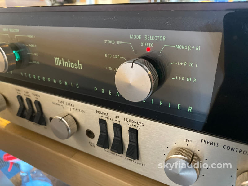 Mcintosh C22 Vintage Tube Preamplifier Restored And Highly Collectible .