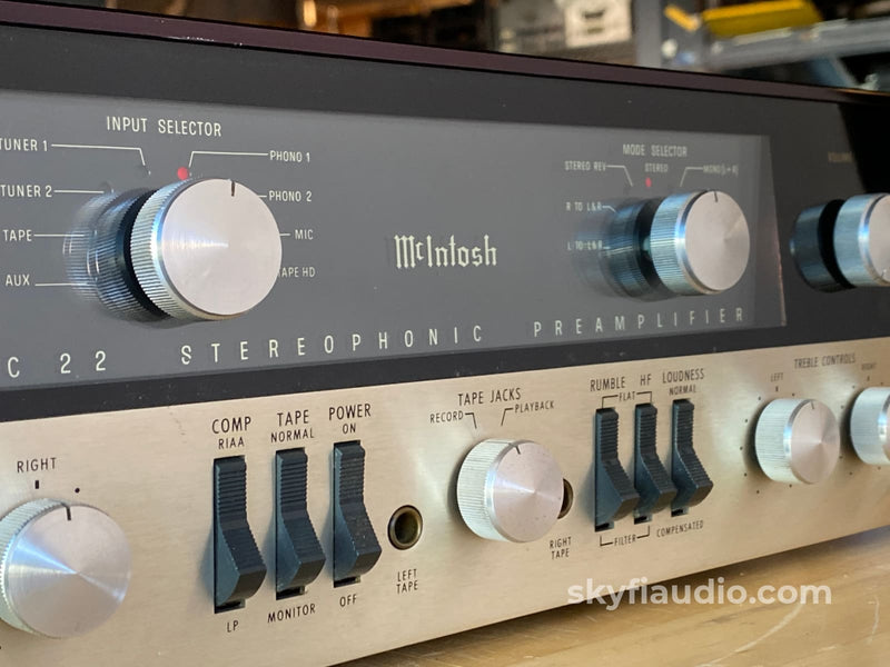 Mcintosh C22 Vintage Tube Preamplifier Restored Highly Collectable