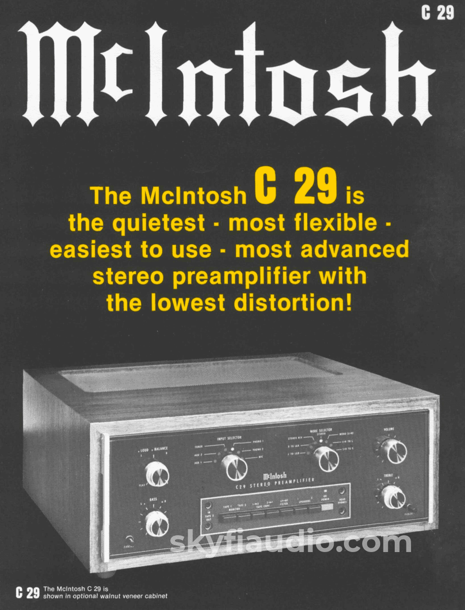 Mcintosh C29 Vintage Preamplifier