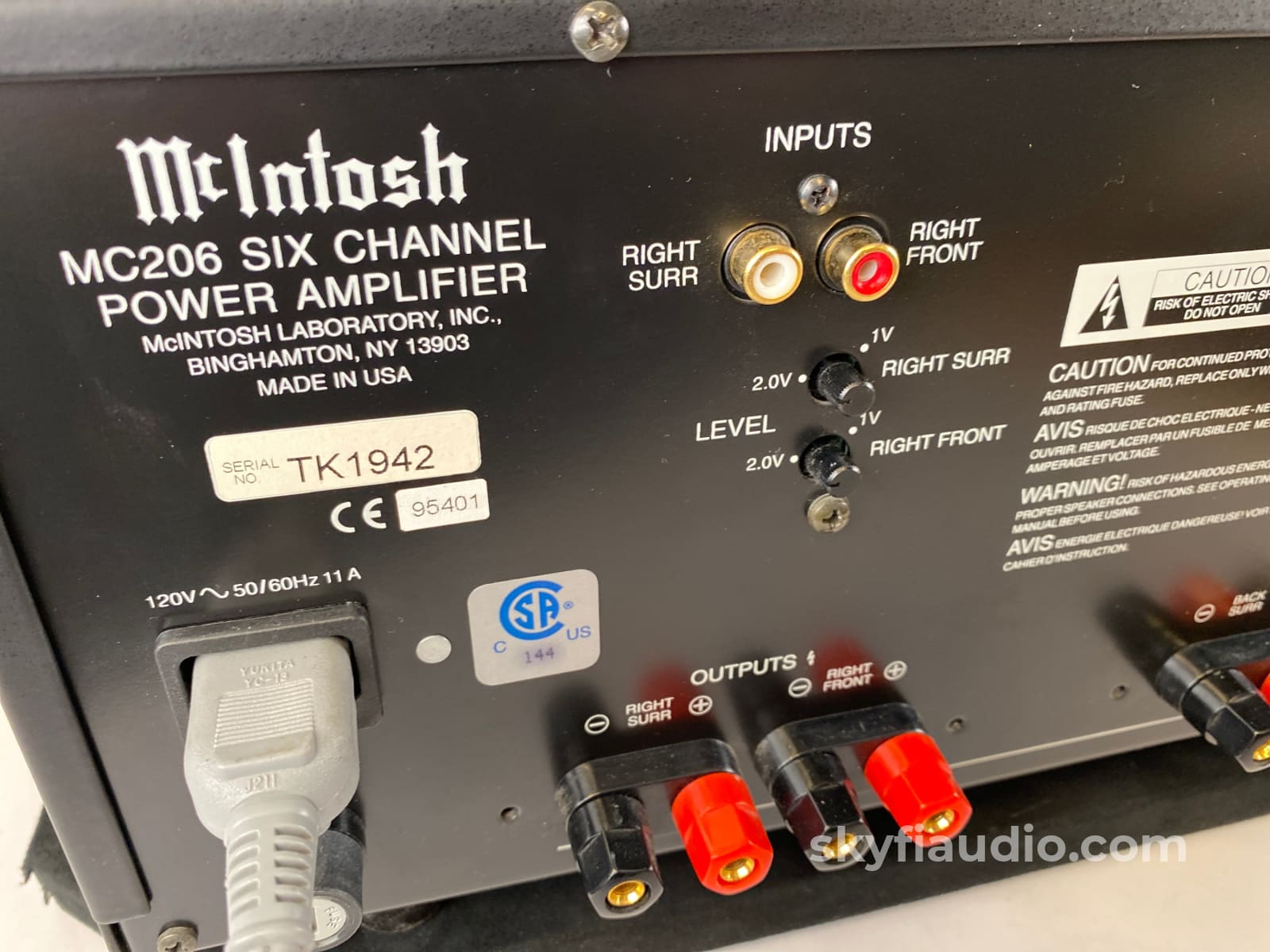 Mcintosh Mc206 - 6 Channel Audiophile Power Amplifier 120W X 6!
