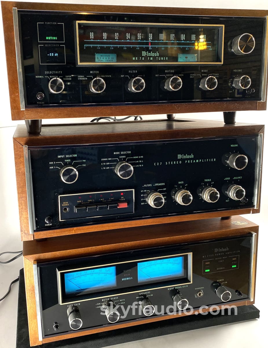 Mcintosh Vintage Curated Stereo System - Mc2125 Amp C27 Pre And Mr78 Tuner Amplifier
