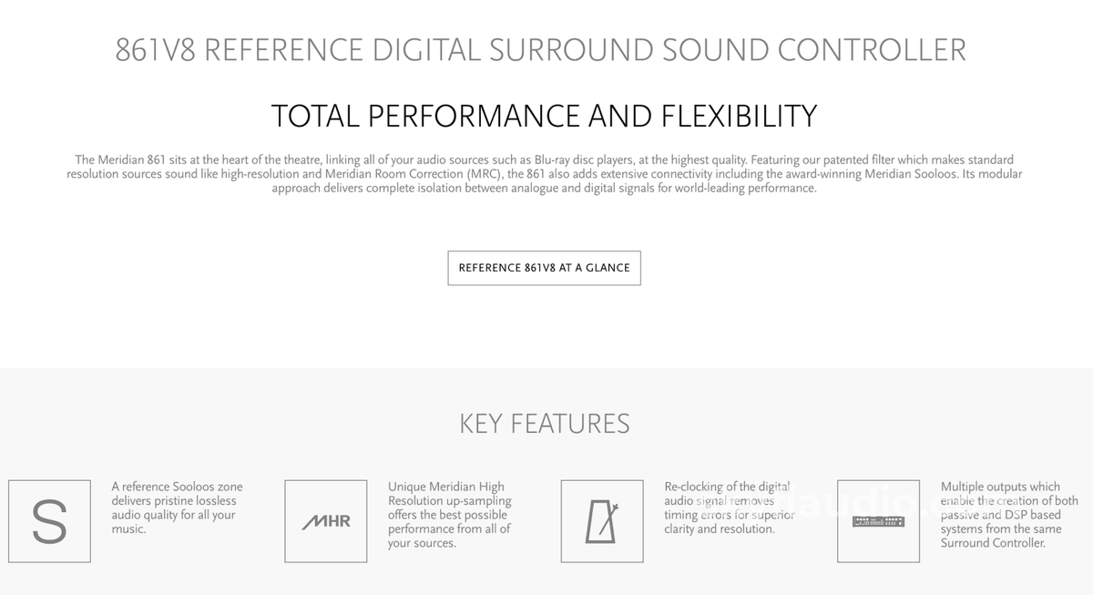 Meridian Reference Digital Surround Controller 861v8 - Latest Software