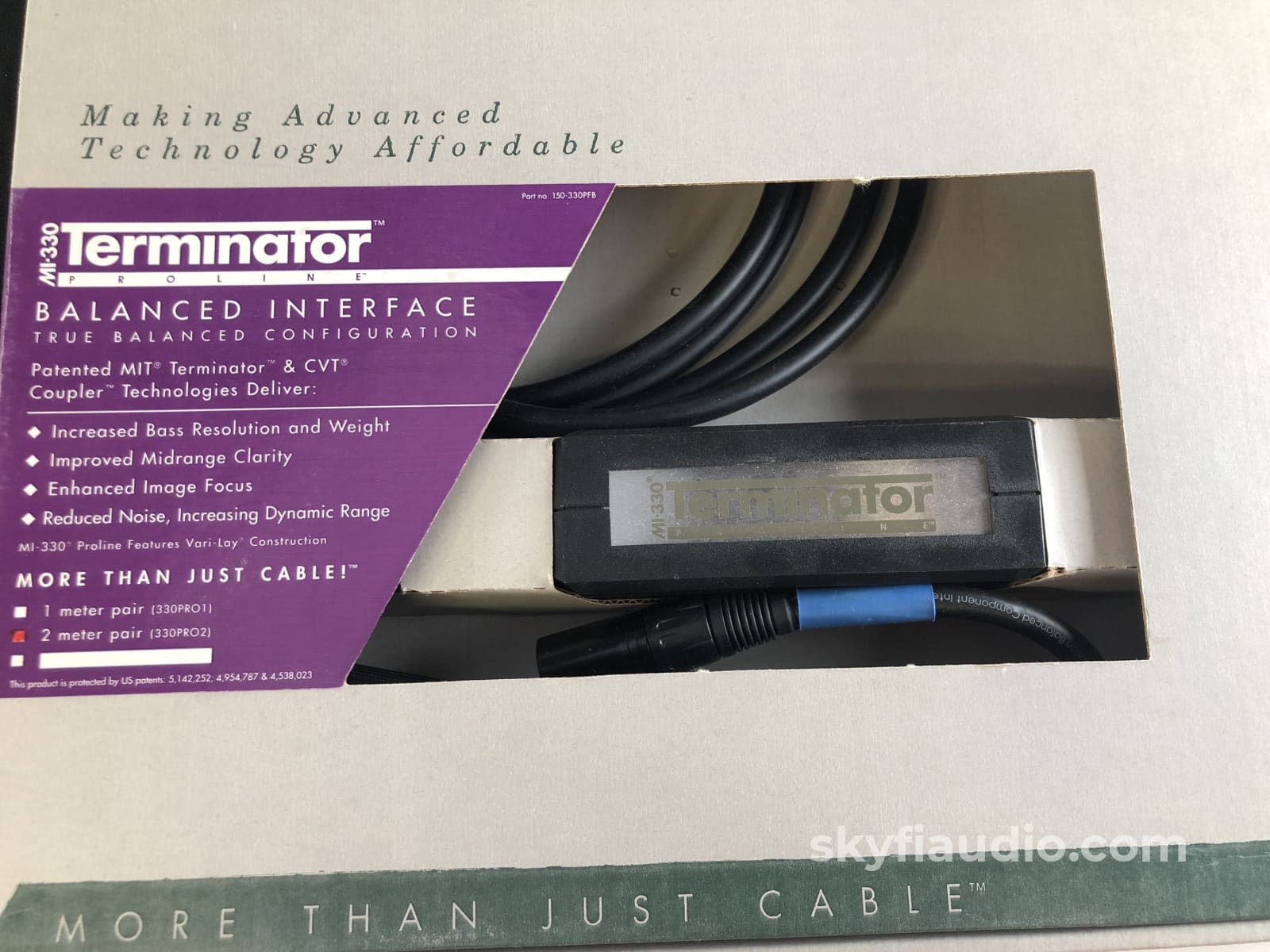 MIT MI-330 Terminator Balanced Interface XLR Cable - NEW IN BOX - 2M ...