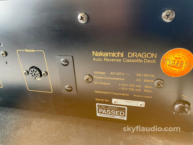 Nakamichi Dragon Tape Deck Minty