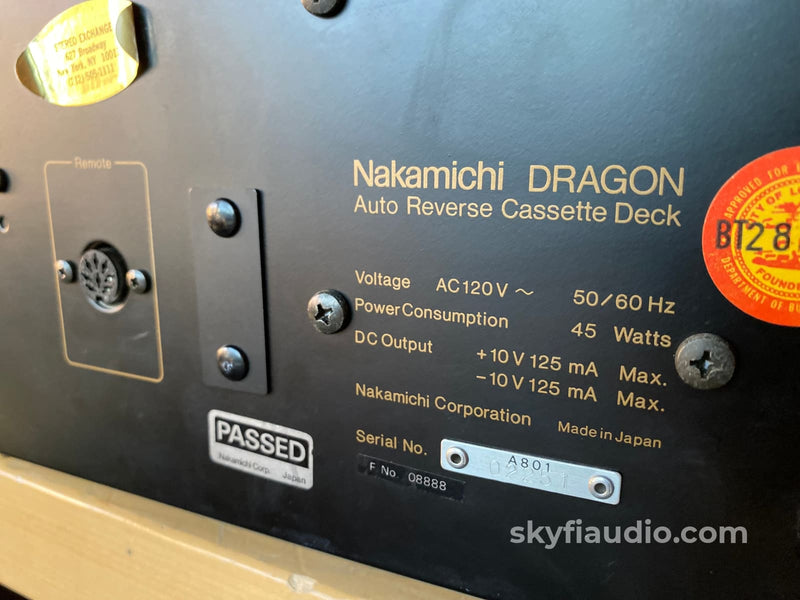 Nakamichi DRAGON Tape Deck Restored And Amazing SkyFi Audio