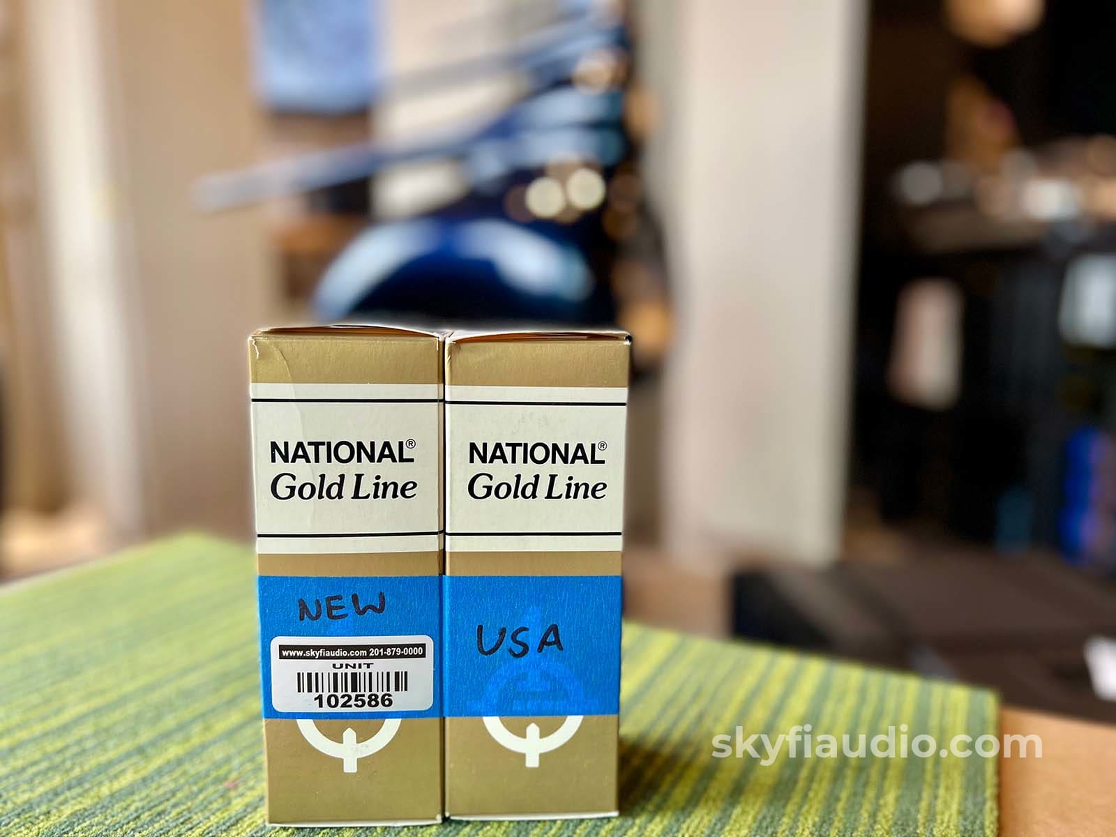 National (Ge) 6550 Gold Line Matched Pair Tubes New Old Stock (Nos) Accessory