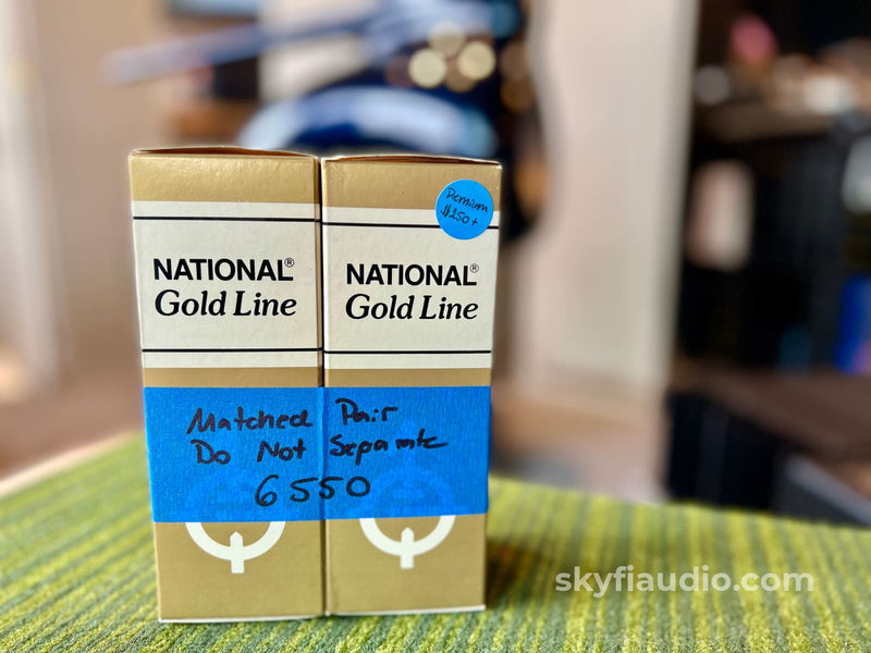 National (Ge) 6550 Gold Line Matched Pair Tubes New Old Stock (Nos) Accessory