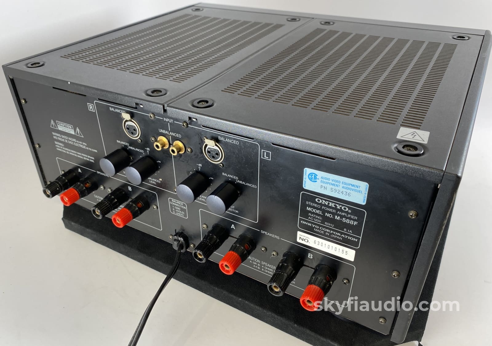 Onkyo M-588F Stereo Power Amplifier - Huge Meters Wow 200Wpc