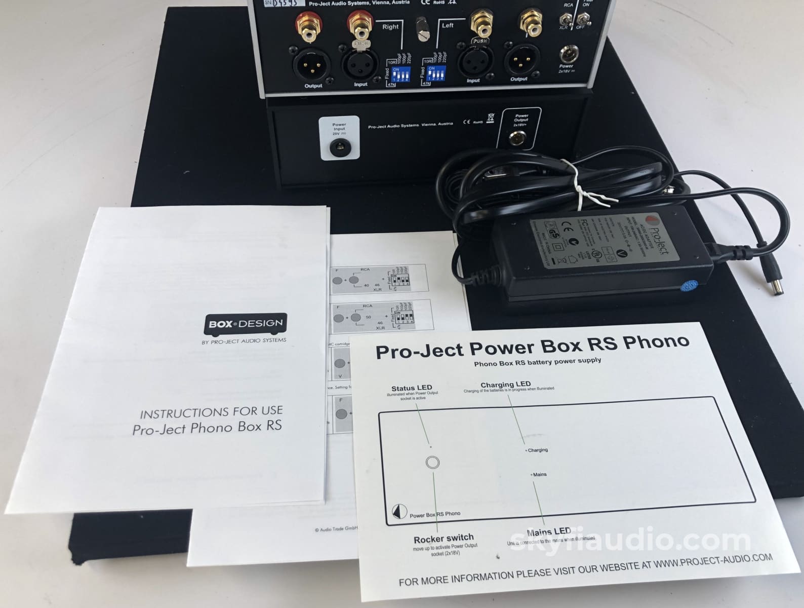Pro-Ject Phono Box Rs - With Power Outboard Battery Based Supply Complete Set Preamplifier