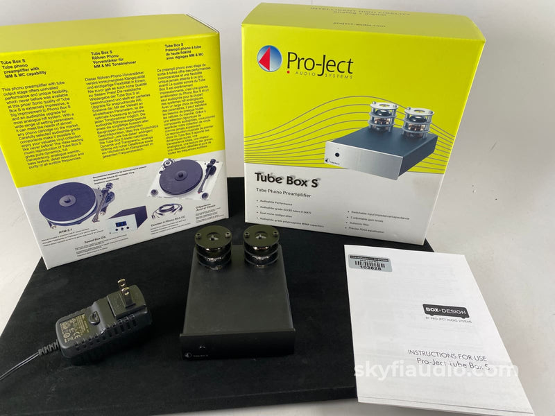 Pro-Ject Tube Box S - Mm/Mc Phono Preamp W/Tube Output Stage Preamplifier