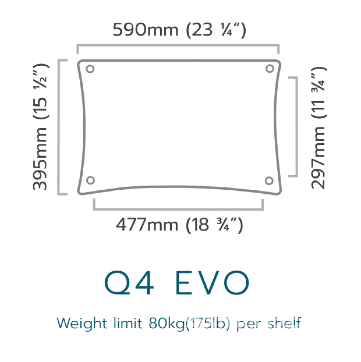 Quadraspire Q4 Evo - Two 4-Shelf Racks In Solid Natural Bamboo Accessory