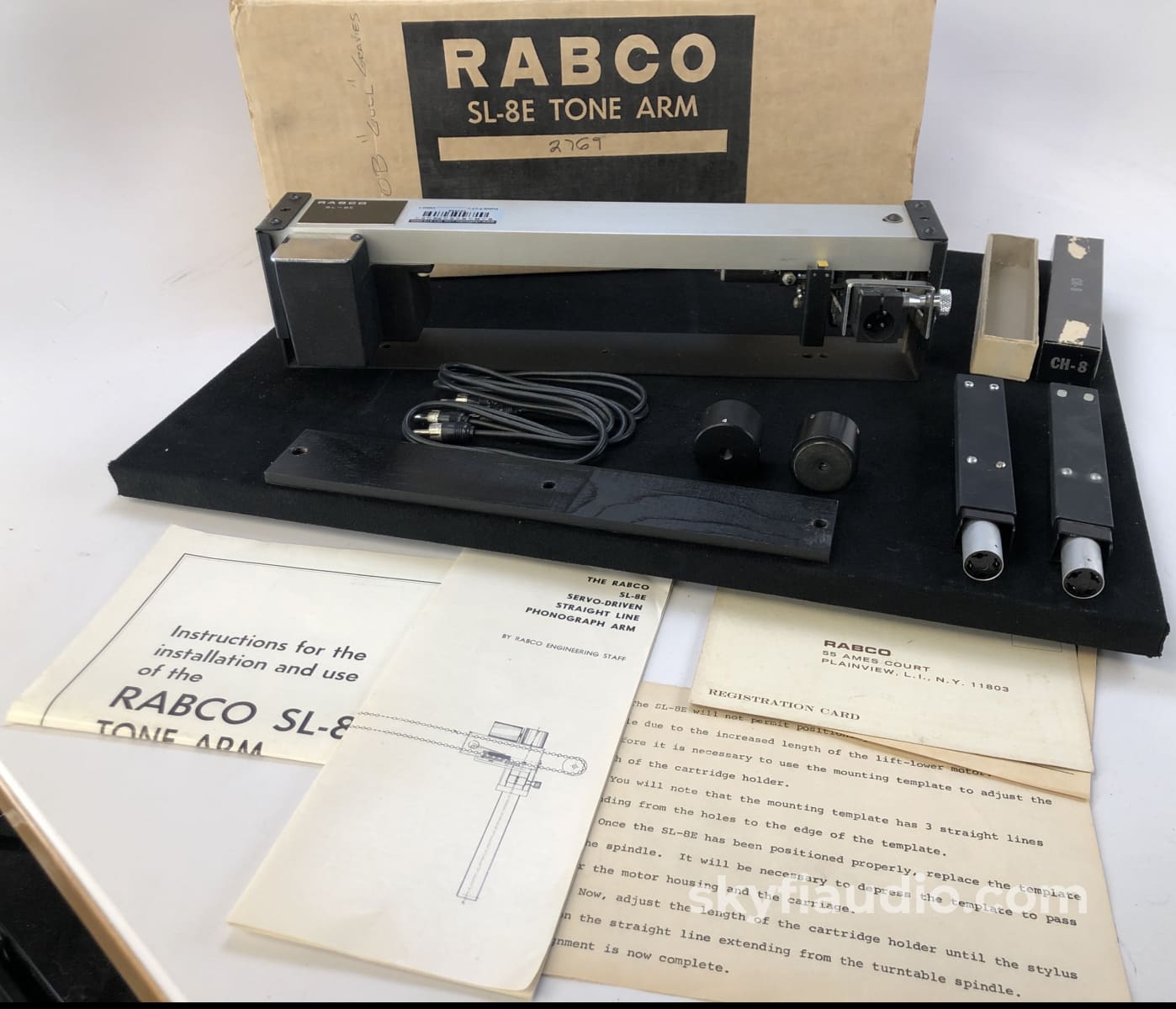 Rabco Sl-8E Tangential Tonearm In Box - Complete Tested With Extras Turntable