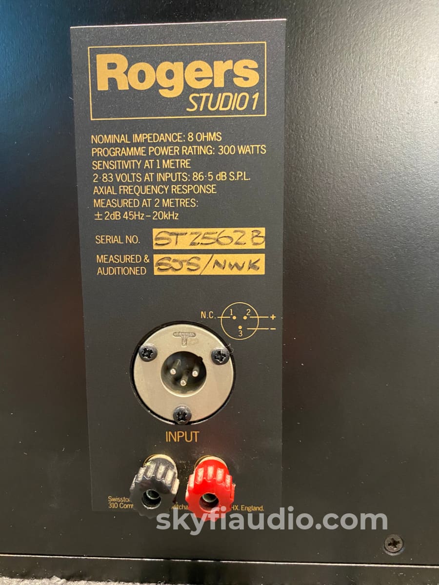 Rogers Studio 1 Vintage Professional Speakers