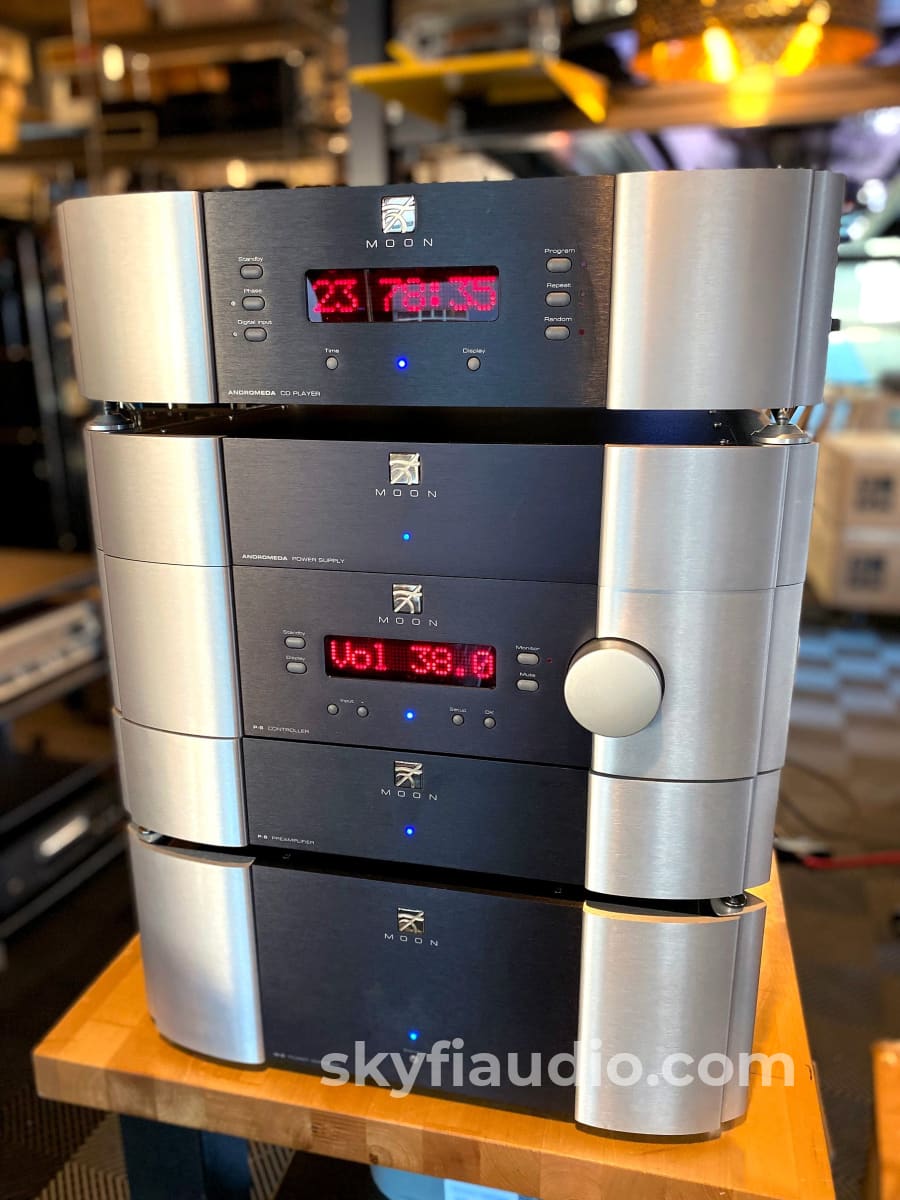 Simaudio Moon Evolution Complete Flagship System - With P-8 Pre W-8 Amp And Andromeda Cd Skyfi
