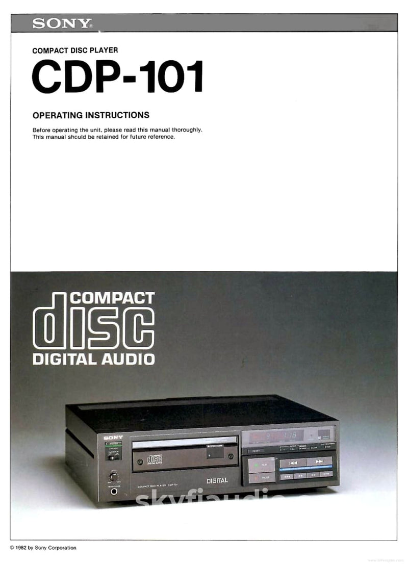 Sony CDP101 World's FIRST CD Player A Piece of Audio History and Wo