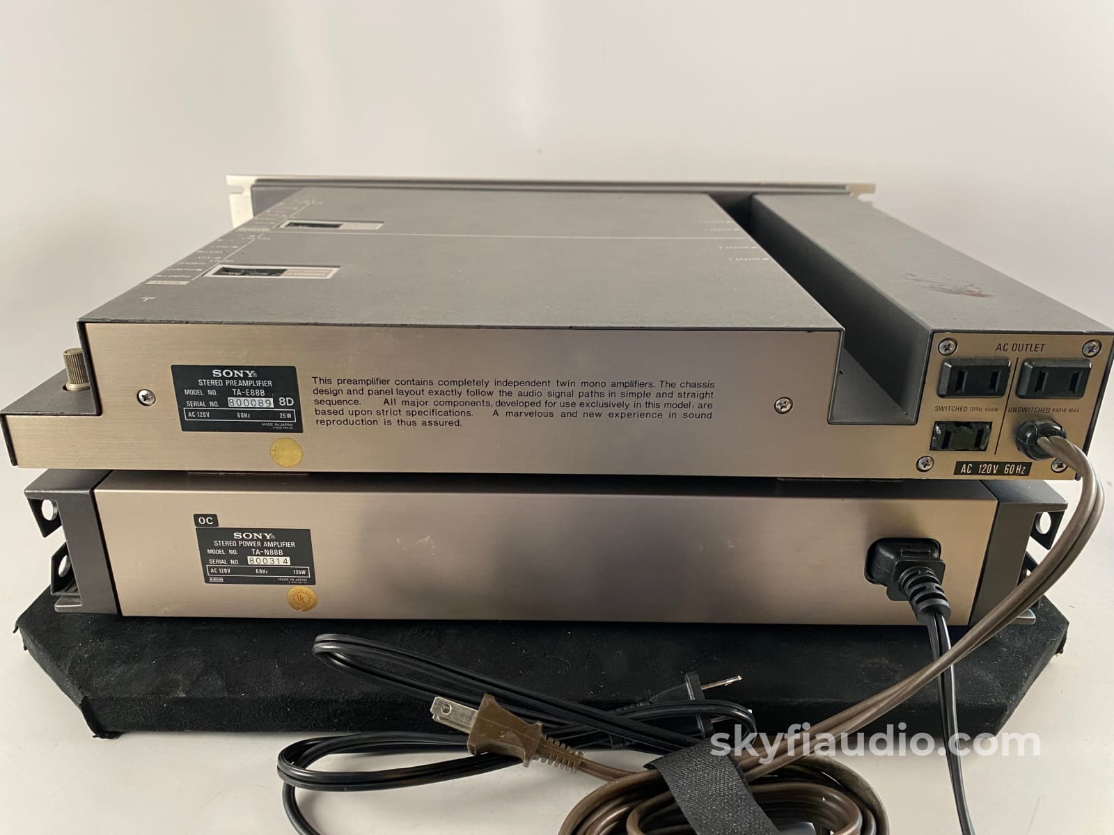 Sony TA-E88B And TA-N88B Preamp/Amplifier Combo - Super Rare – SkyFi Audio