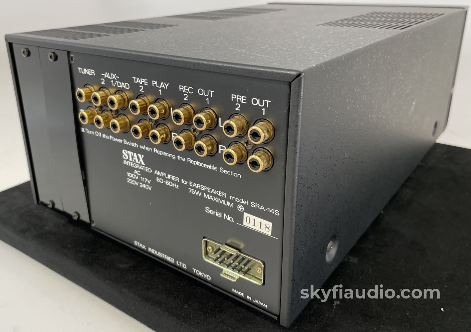 Stax SRA-14S Headphone Amplifier With Stax SR-507 Electrostatic Headph