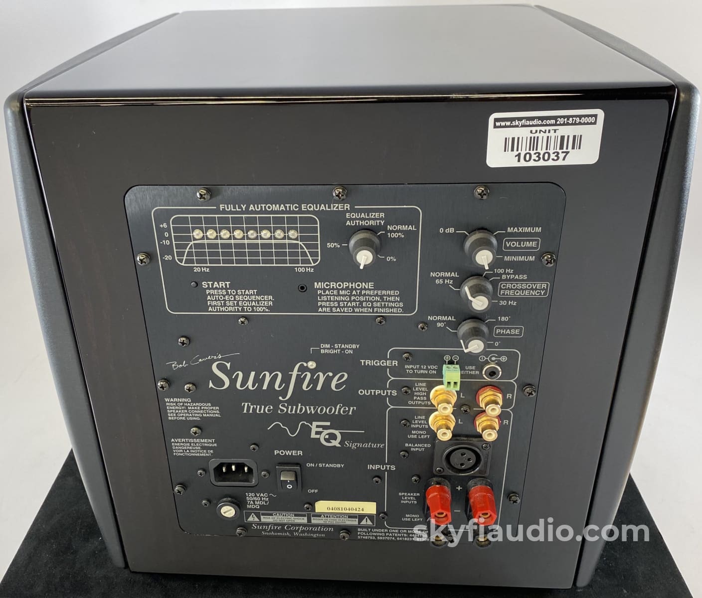Sunfire True Subwoofer EQ Sub w/Calibration Mic - Featuring Dual 12